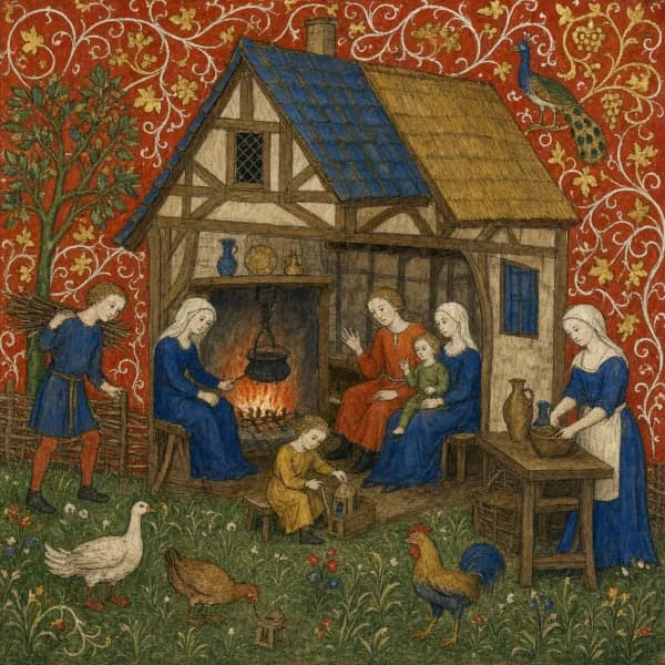 Illustration of the 4th house: The House of Home